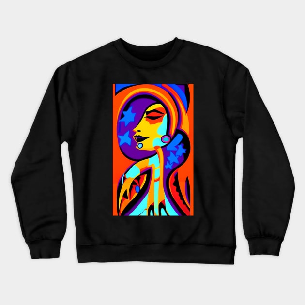 Blue star Crewneck Sweatshirt by Psychedeers